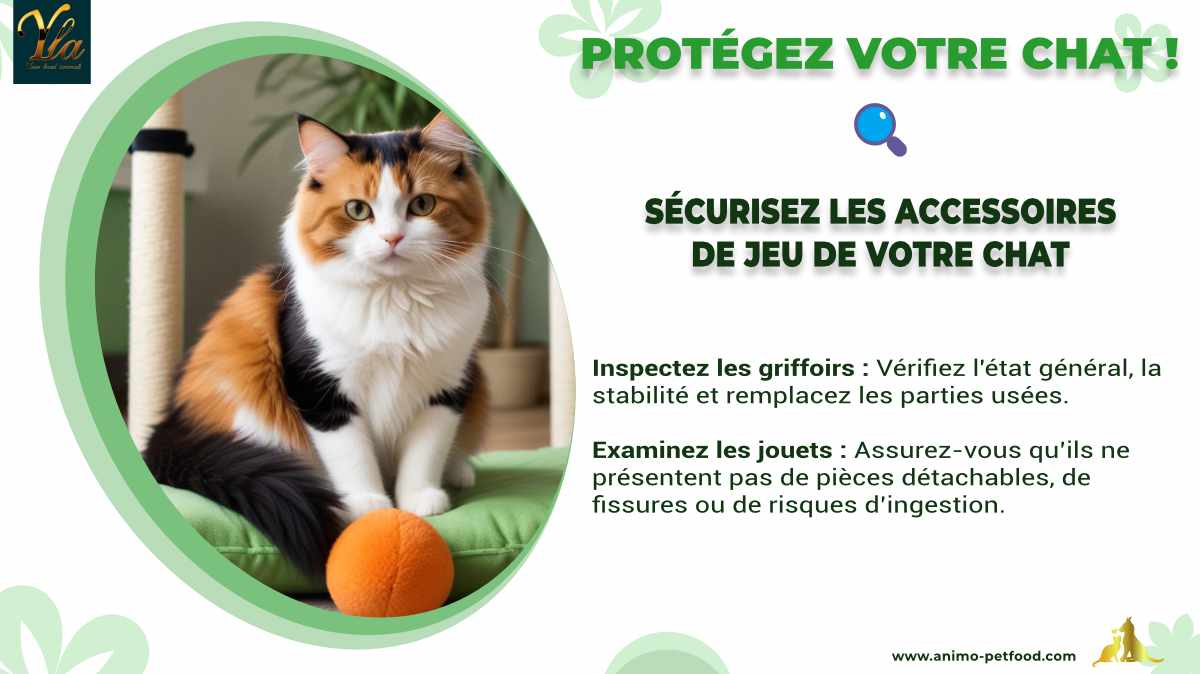 Sécuriser les accessoires de jeu pour chat : inspection des griffoirs et vérification des jouets pour éviter les risques